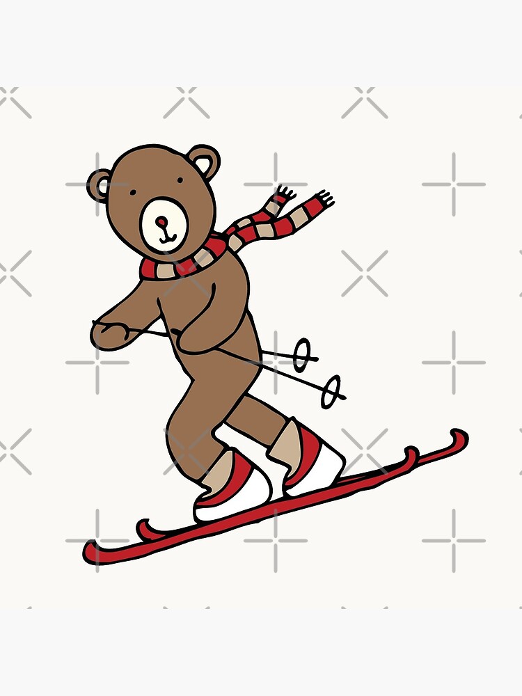 Skiing Bear - A happy chap by Cecca Designs by Cecca-Designs