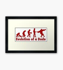 The Dude evolution red Framed Print