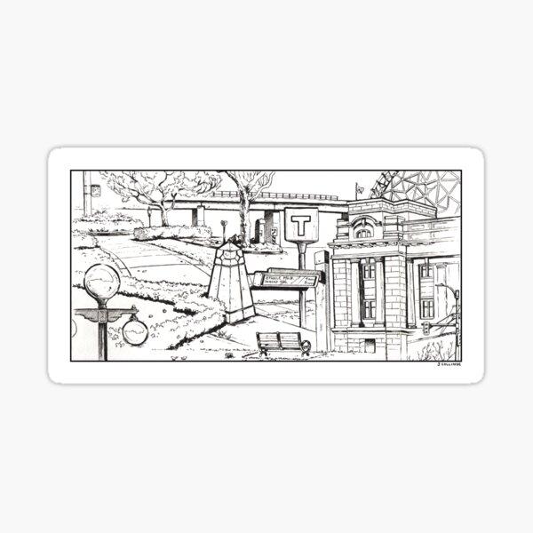 Vancouver Illustration - Main and Terminal Sticker