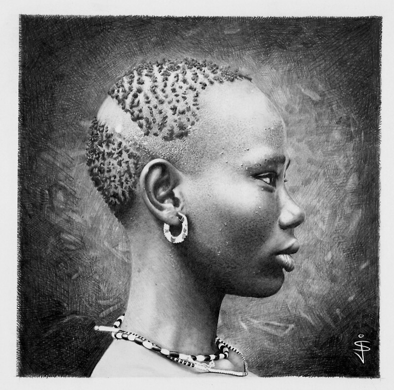 "African Girl - pencil study" by Jan Szymczuk | Redbubble