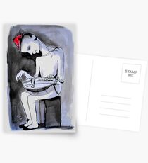 hurdy gurdy player Postcards