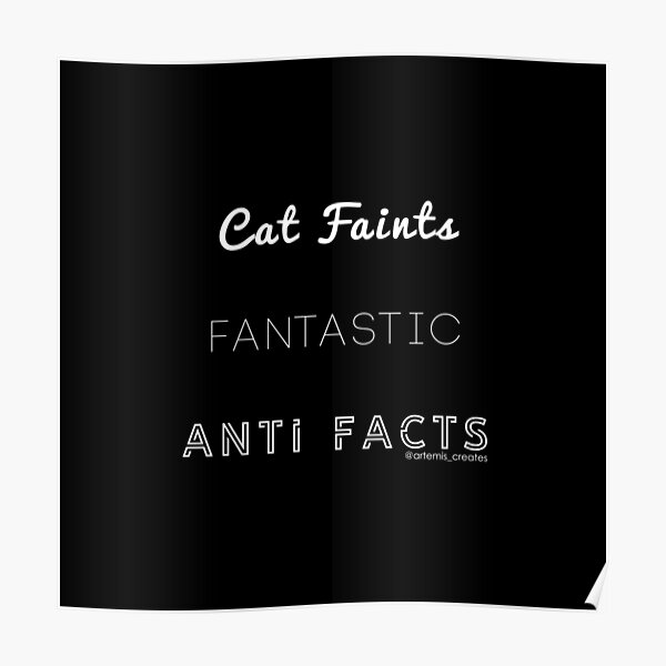 Fantastic Cat Faints Poster