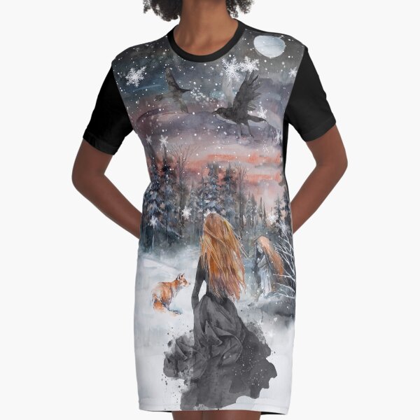 Winter Märchen T-Shirt Kleid