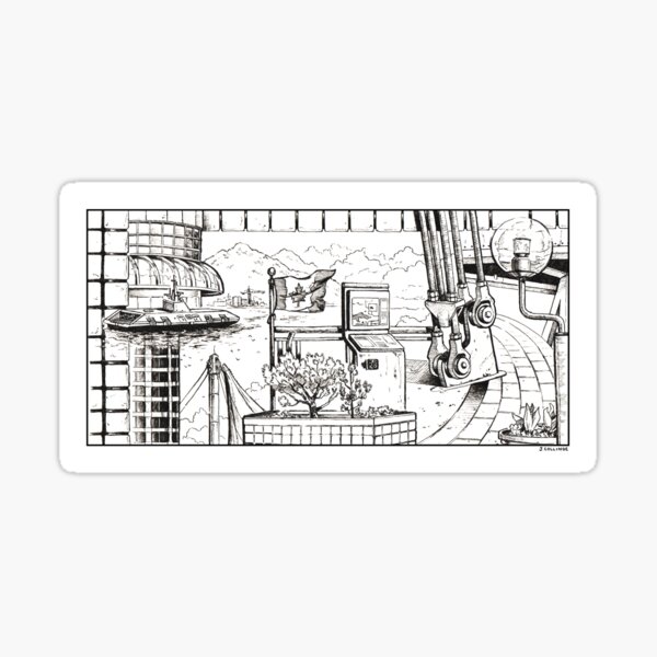 Vancouver Illustration - Canada Place Sticker