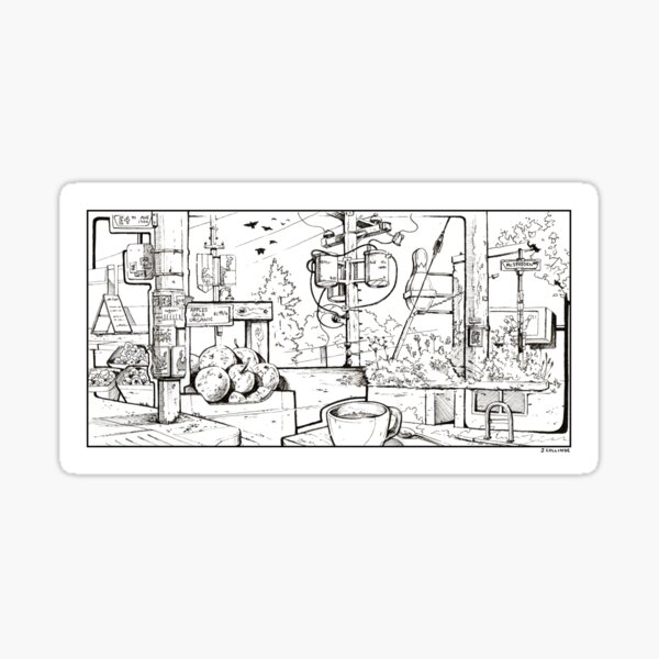 Vancouver Illustration - Commercial Drive Sticker