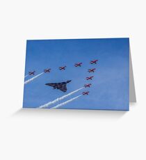 Vulcan and Red Arrows Greeting Card
