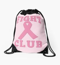 FIGHT CLUB Pink Ribbon for Breast Cancer Drawstring Bag