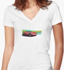 Alfa Romeo 33 Stradale Women's Fitted V-Neck T-Shirt