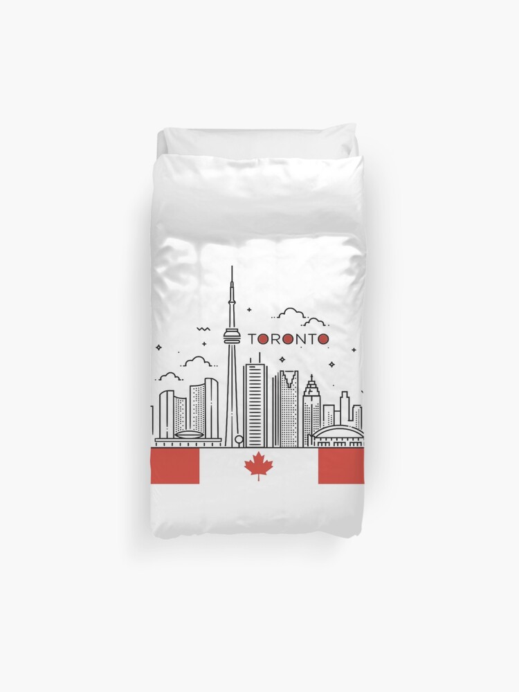 Toronto Souvenir Duvet Cover By Imroux Redbubble