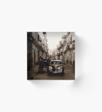 Old streets of Havana Acrylic Block