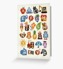 Alphabet Grußkarte