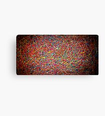 Abstract Jackson Pollock Painting Original Art Titled: Clear Lines Canvas Print