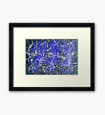 Abstract Jackson Pollock Painting Original Art Titled: Blue Dance Framed Print