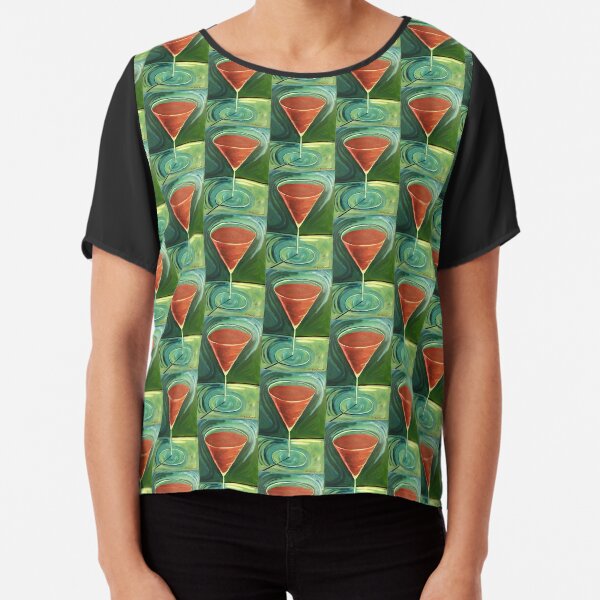 Martini Madness - Cranberry Chiffon Top