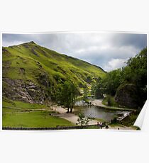 Dovedale Stepping Stones and Thorpe Cloud. Poster