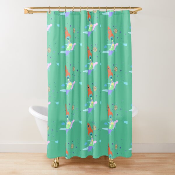 Rocket Launch Curve Shower Curtain