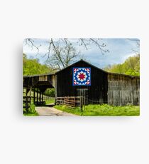 Kentucky Barn Quilt - Carpenters Wheel Canvas Print