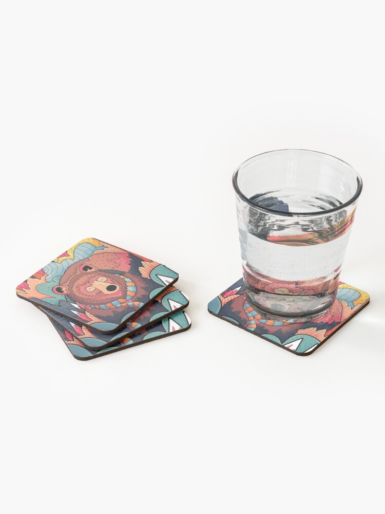 Alternate view of Winter bear forest Coasters (Set of 4)