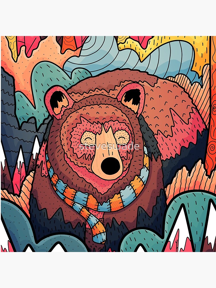 Winter bear forest by steveswade