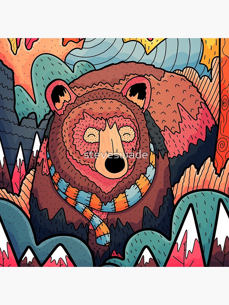 Winter bear forest by steveswade