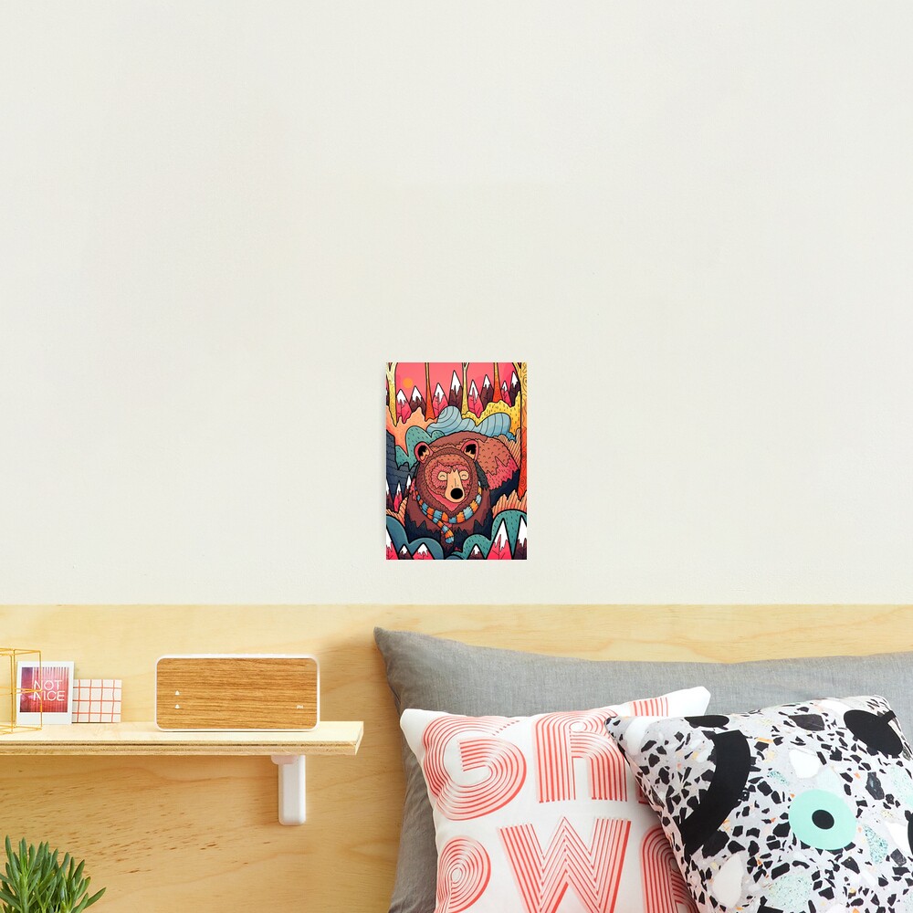 Winter bear forest Photographic Print