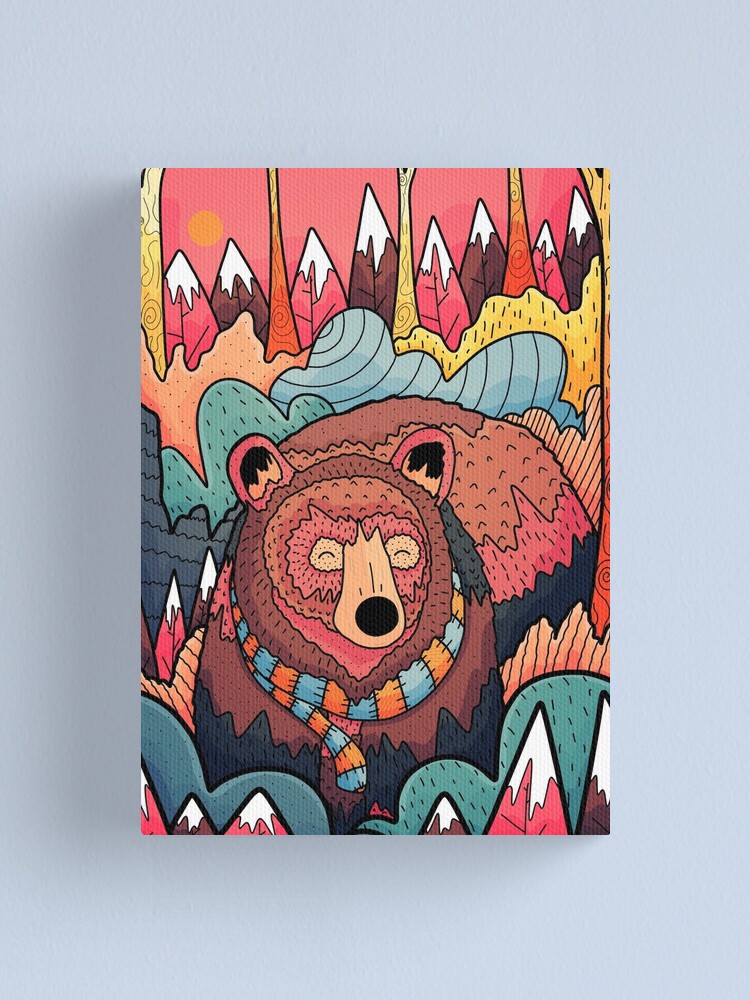 Alternate view of Winter bear forest Canvas Print