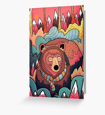 Winter bear forest Greeting Card