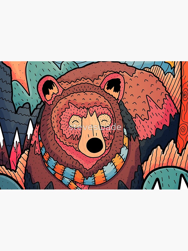 Winter bear forest by steveswade