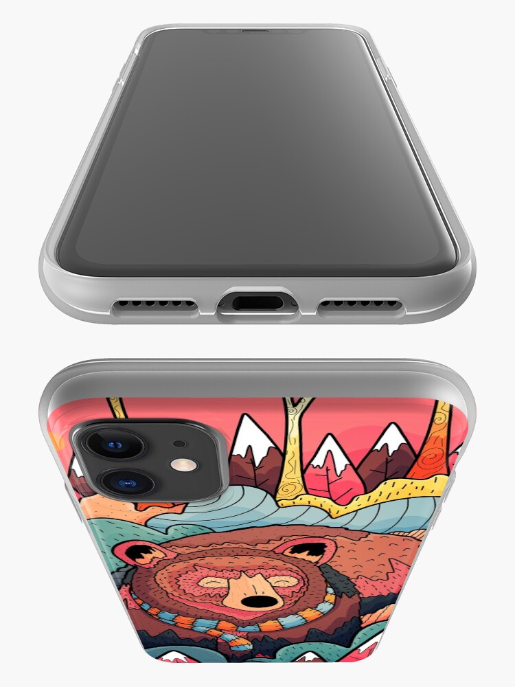 Alternate view of Winter bear forest iPhone Case & Cover