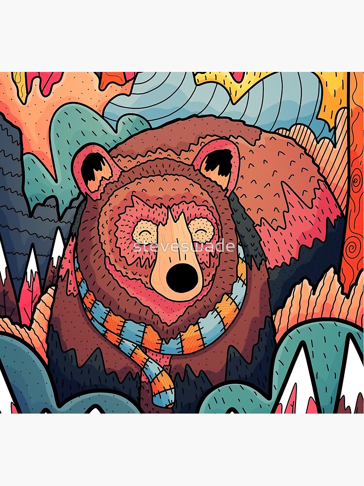 Winter bear forest by steveswade