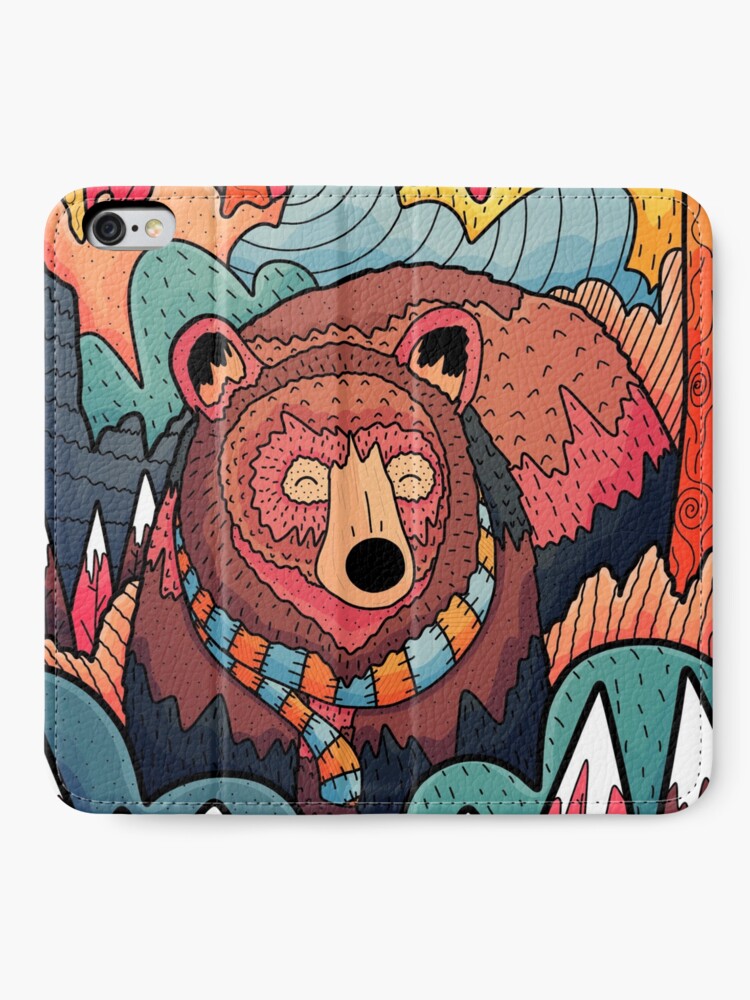 Alternate view of Winter bear forest iPhone Wallet