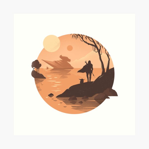 Galaxy friendship Art Print