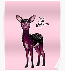Galaxy Sparkle Fawn Poster