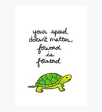 Forward is Forward Turtle Photographic Print