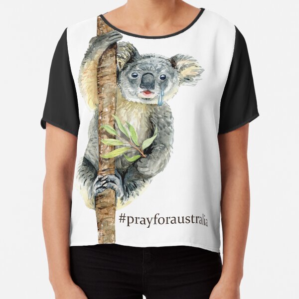 Pray for Australia Koala Chiffon Top