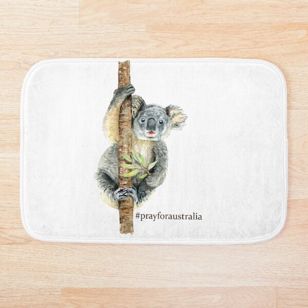 Pray for Australia Koala Bath Mat