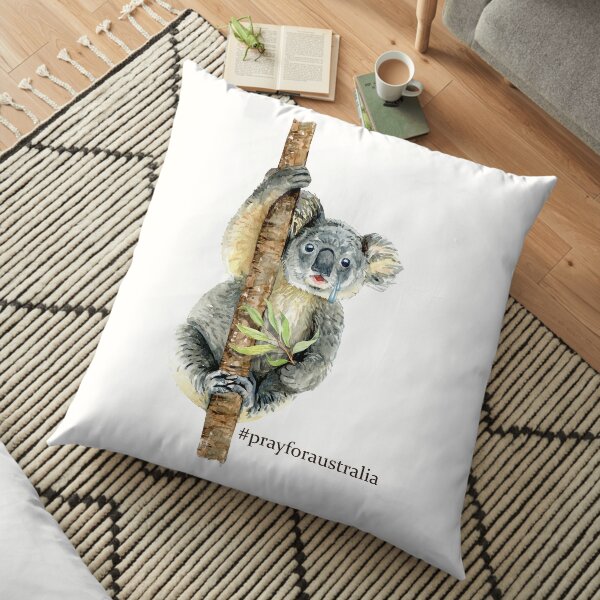 Pray for Australia Koala Floor Pillow