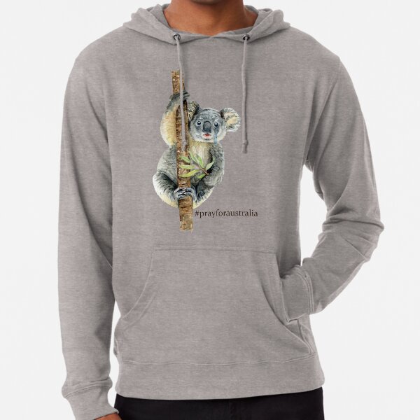 Pray for Australia Koala Lightweight Hoodie