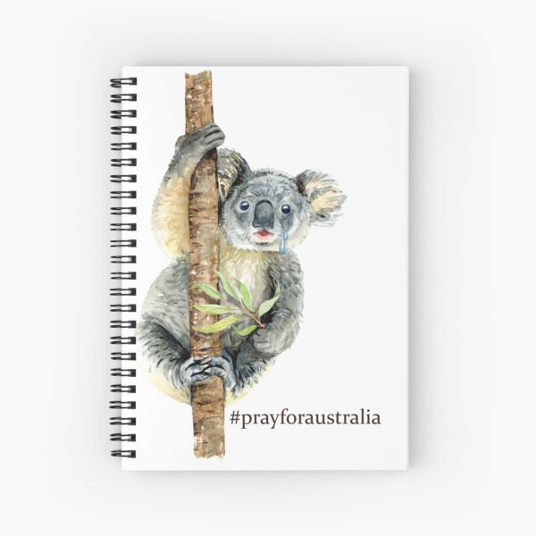 Pray for Australia Koala Spiral Notebook