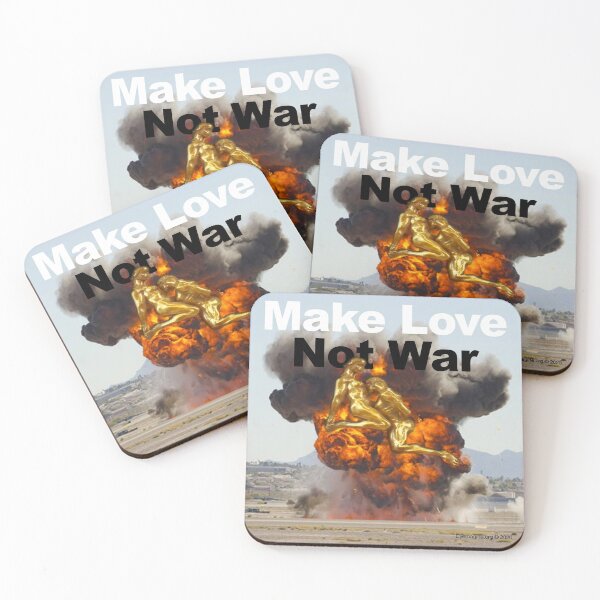 Make Love, Not War Coasters (Set of 4)