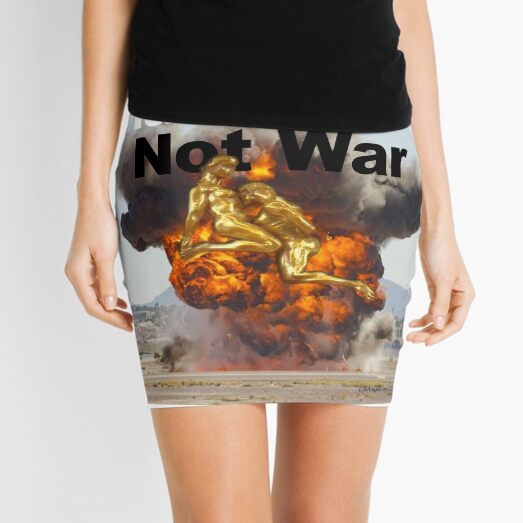 Make Love, Not War Mini Skirt
