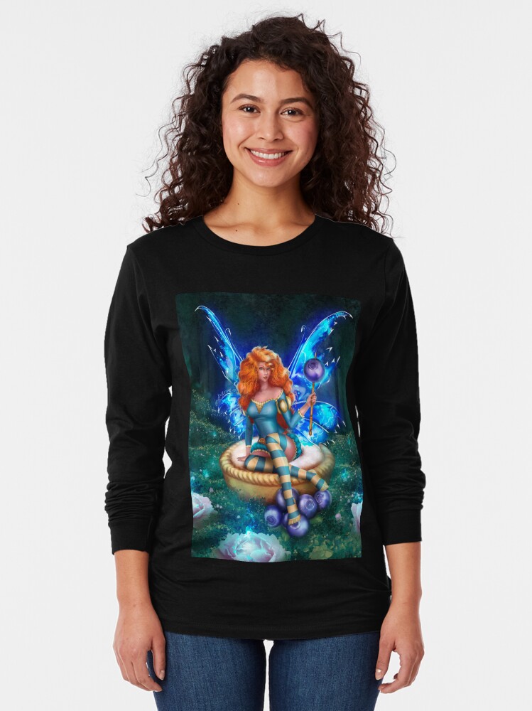 Alternate view of Blueberry Cake Fairy Long Sleeve T-Shirt