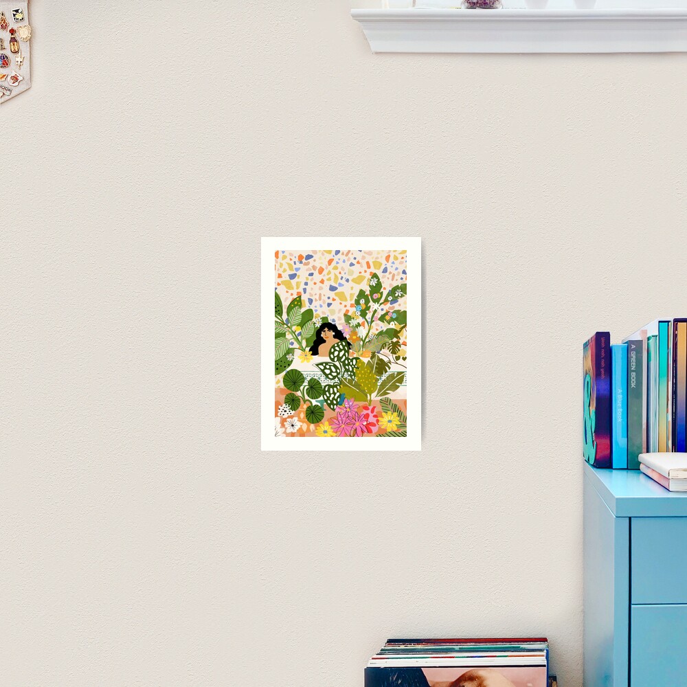 Bathing with Plants Art Print