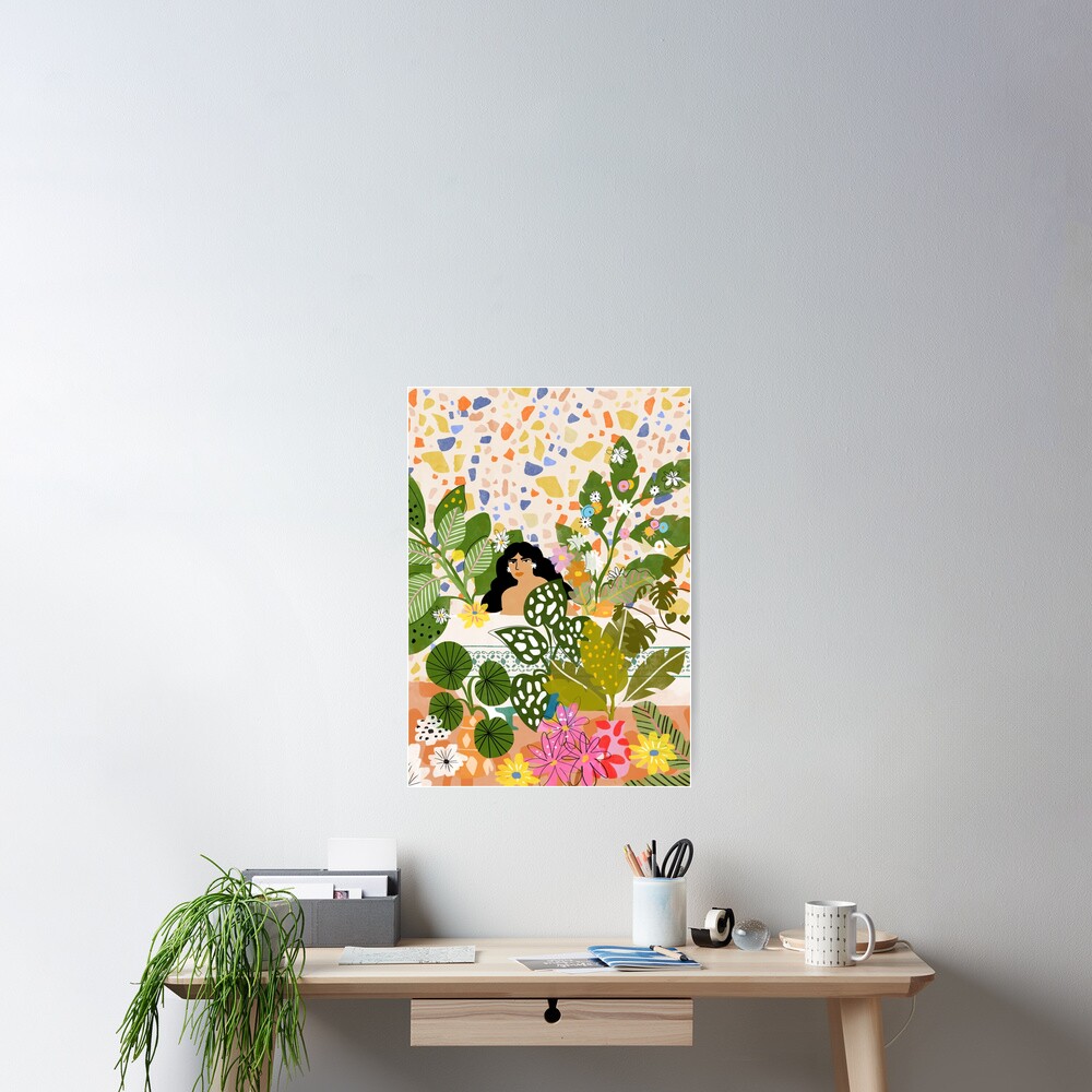 Bathing with Plants Poster