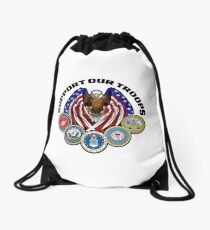 Support Our Troops Drawstring Bag