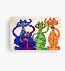 'High Street Cats' - a little bit Posh! (larger version) Canvas Print