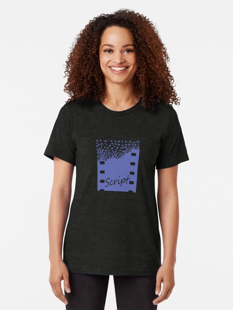 Alternate view of Film Script Large Tri-blend T-Shirt