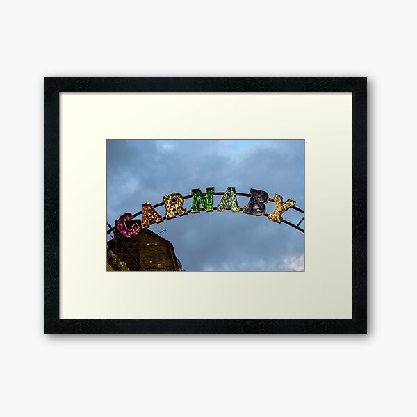 Signage at Carnaby Street City of Westminster, London Framed Art Print