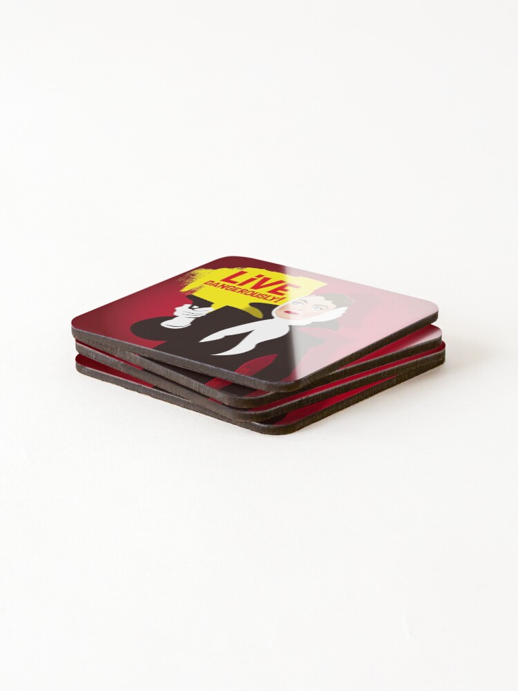 Alternate view of Live dangerously! Coasters (Set of 4)