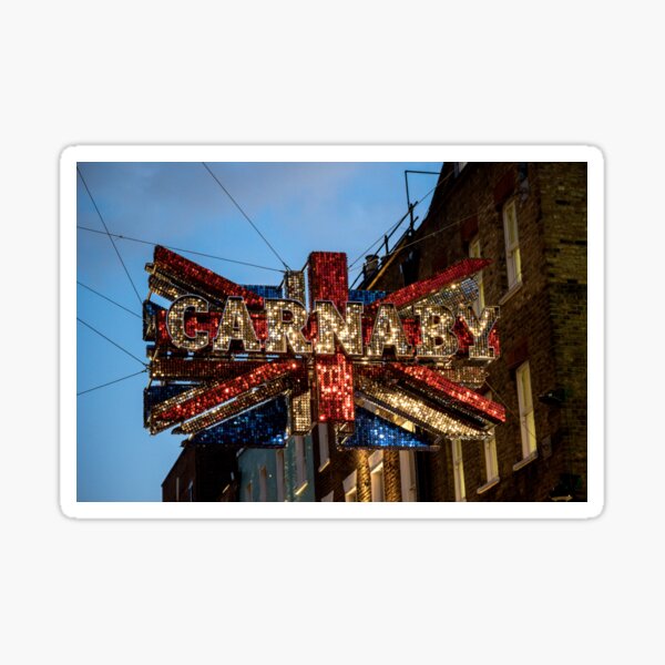 Signage at Carnaby Street City of Westminster, London Sticker